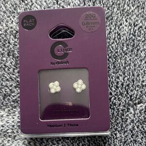 Claire's Luxe Zirconia Flower Earrings